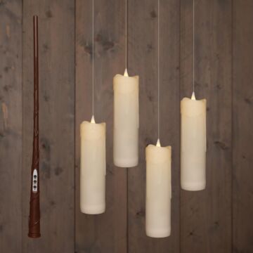 Schwebende LED Kerzen mit Timer 18 cm weiß 4 Stück - Anna’s Collection