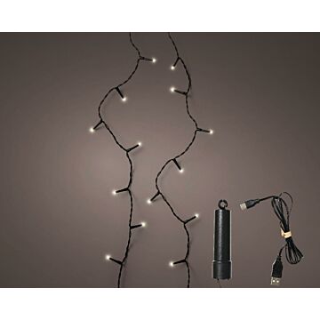 Duracharge Basic-Lichter, 50 LEDs, warmweiß, 3,7 Meter – Lumineo
