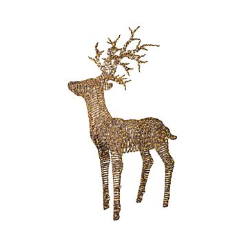 Micro LED Rentier Korbgeflecht 1320 LED klassisch warm 180 cm – Lumineo