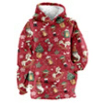 Oversized Christmas Hoodie 70 x 50 x 87 cm multi rot - Unique Living