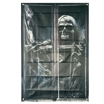 Fensterbild 80x120cm Skelett