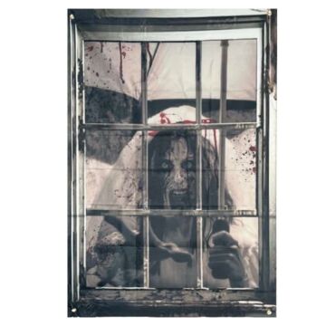 Fensterbild 80x120cm Horrorbraut