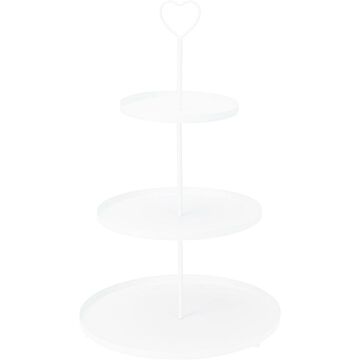 Etagere Herz weiß 48 cm 
