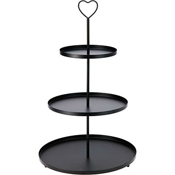 Etagere Herz schwarz 48 cm 