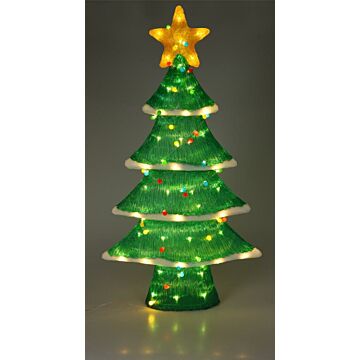 Baum mit LED-Beleuchtung grün 102 cm