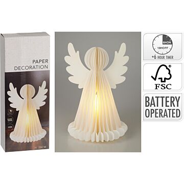 LED Papierengel 28 cm Weiß LED Papierengel 28 cm Weiß