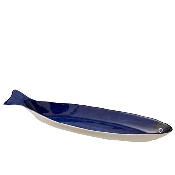 Tablett Fisch lang blau 47,5 cm