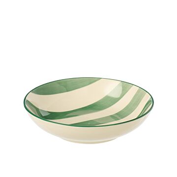 Tiefer Teller mit Streifen grün Ø 20 cm