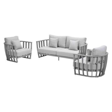 Lounge Set Cosenza Taupe Valley Sand 3 teilig – Garden Impressions