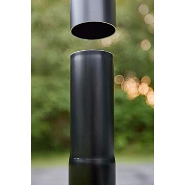 Teilbarer Fahnenmast schwarz Aluminium 600 cm - Fairybell