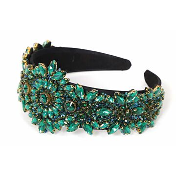 Haarband strass Grün