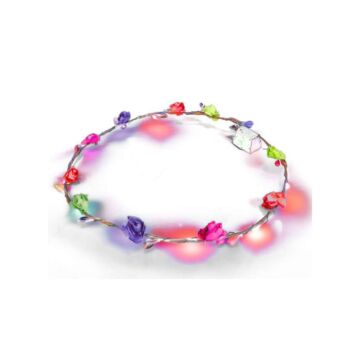 Haarband Blumen LED multi