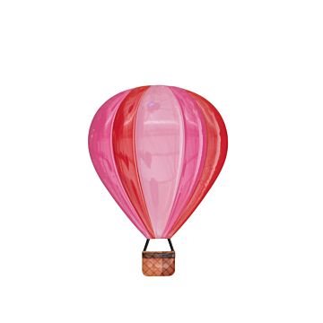 Wanddekoration Heißluftballon Metall rosa 38 cm