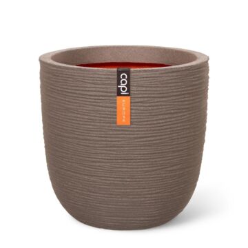 Blumentopf Planter bol groove warm taupe Ø 54 cm - Capi