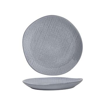 Frühstücksteller gewebtes Textil grau Ø 21 cm