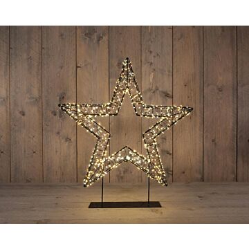 Stern 3D 1200LED Metall Schwarz 56 cm