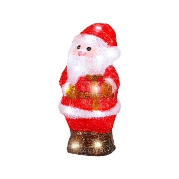 LED-Figur Weihnachtsmann, Acryl, rot, 19,5 cm – Lumineo
