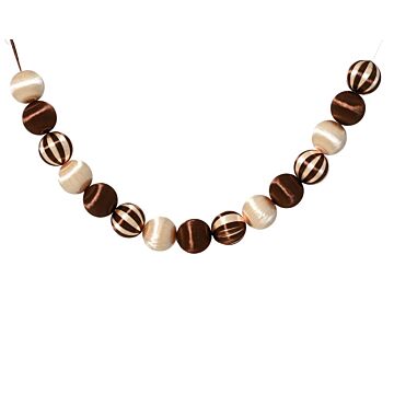 Perlenkette Braun Creme 120 cm - Decoris