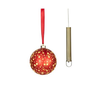 LED-Glaskugel mit Sternmotiv 14 cm - Lumineo LED-Glaskugel mit Sternmotiv 14 cm - Lumineo