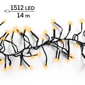 LED Clusterbeleuchtung Klassisch Warm 14 m 1512 LED - Lumineo