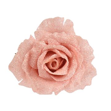 Rose auf Clip Puderrosa 12 cm - Everlands