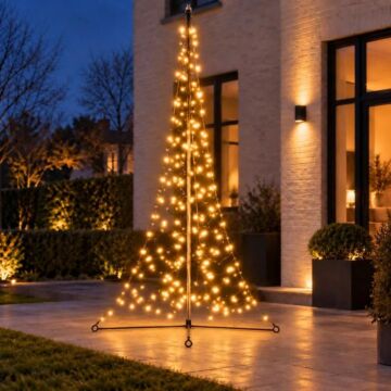 Fahnenmast-Weihnachtsbaum Premium All-Surface 320 LED warmweiß und multicolor inkl. Mast 300 cm - Fairybell