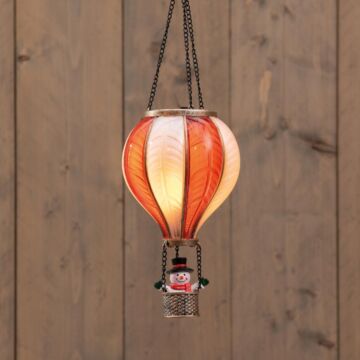 Heißluftballon Schneemann weiß/rot 45 cm - Anna’s Collection