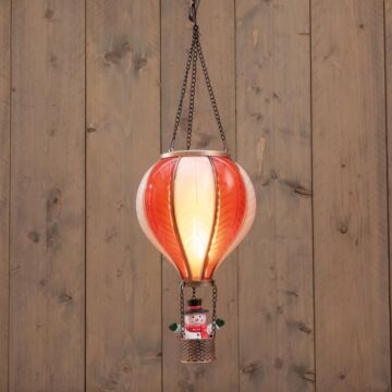 Heißluftballon Schneemann weiß/rot 62 cm - Anna’s Collection