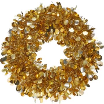 Tinsel Kranz Dunkelgold 46 cm Tinsel Kranz Dunkelgold 46 cm