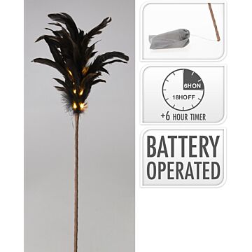 Feder Blütenzweig mit LED 80 cm Feder Blütenzweig mit LED 80 cm