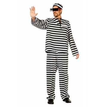 Gauner Kostüm schwarz weiß