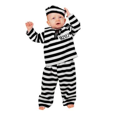 Bösewicht-Kostüm schwarz-weiß