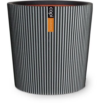 Blumentopf Vase konisch groove anthrazit - Capi