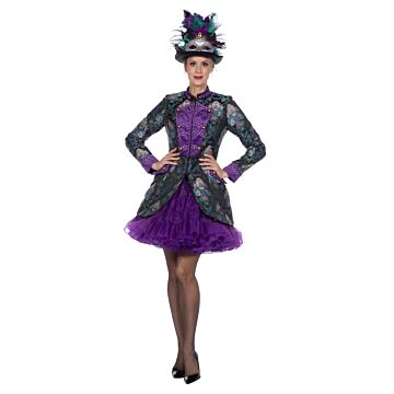 Luxusjacke Jacquard grün/lila 