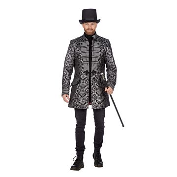 Luxusjacke Brokat schwarz/silber 