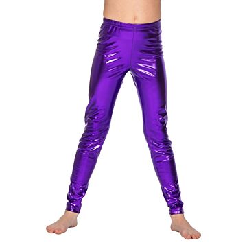 Leggings metallisch lila 
