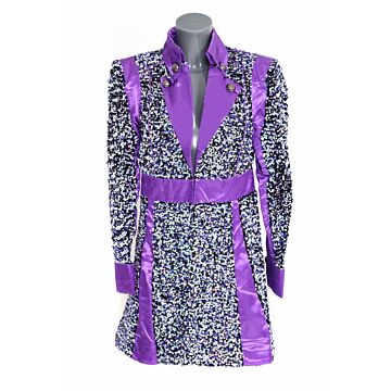 Jacke sequin white purple
