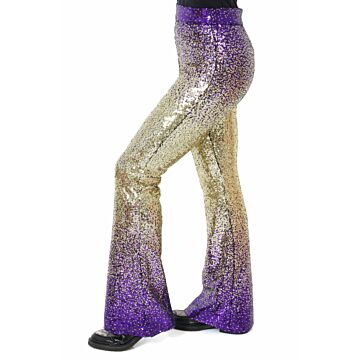 Schlag Hose purple/gold