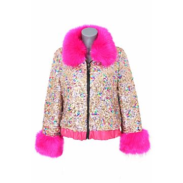Jacke Damen paillettenbont 